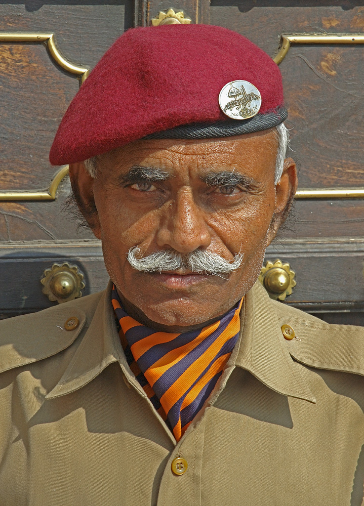 Jaipur India City Palace guard photograph by Raphael Shevelev