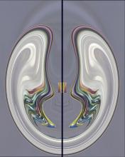 Music School Doors abstract image digital art photograph Raphael Shevelev